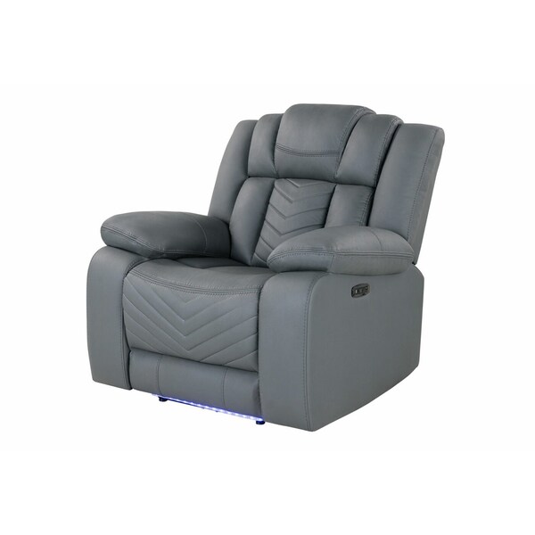 Global Furniture Usa U7068 GREY 10 POWER RECLINER WITH LED 5738 - main